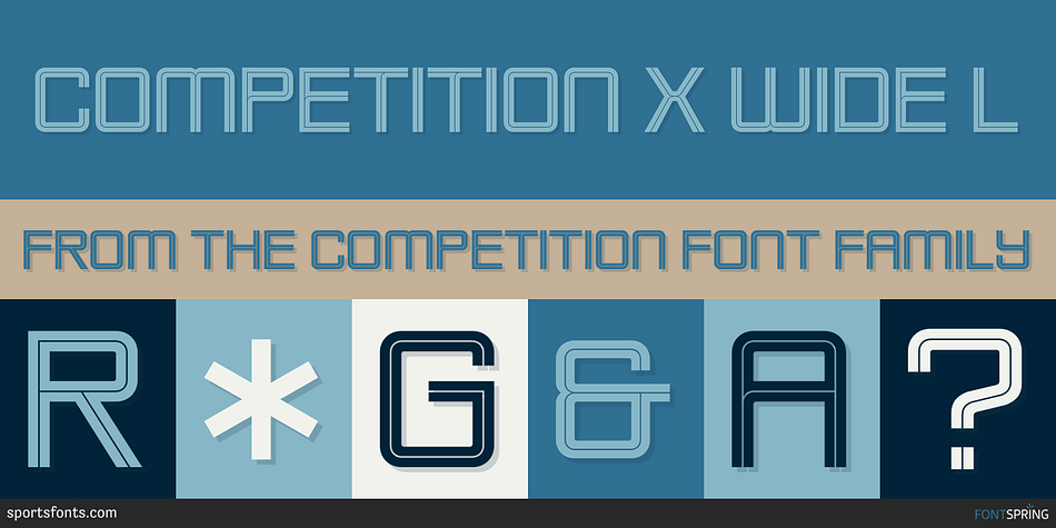 Competition X Wide L Font