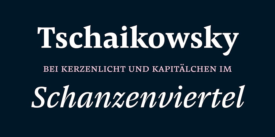 Sometimes a spark of the sexy, curvy and strongly ink trapped italic sneaks into proceedings but anyhow the plain workhorse will keep on setting text.