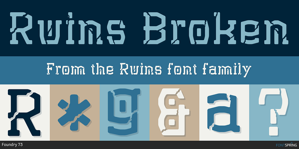 Ruins Broken Font