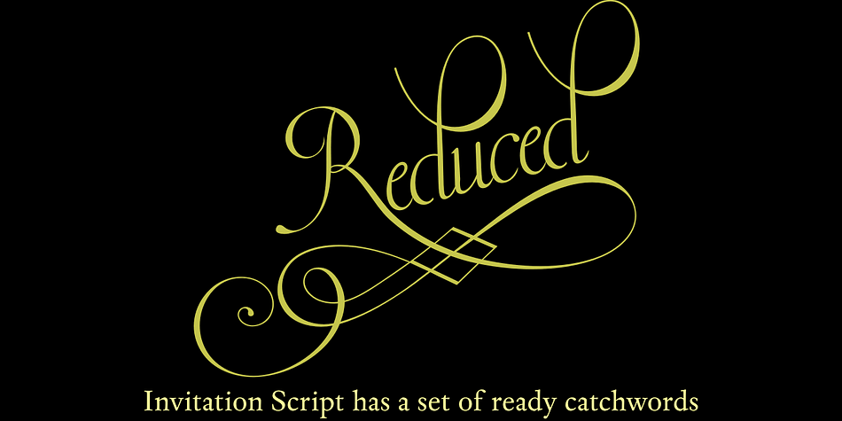 Invitation started out from Andrade’s script style and evolved into a voluptuous script font family.