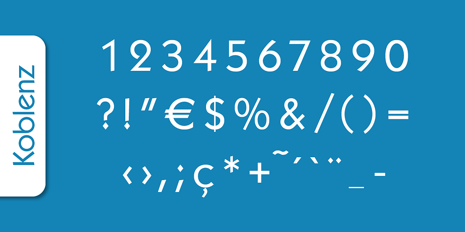 Koblenz Serial font family example.