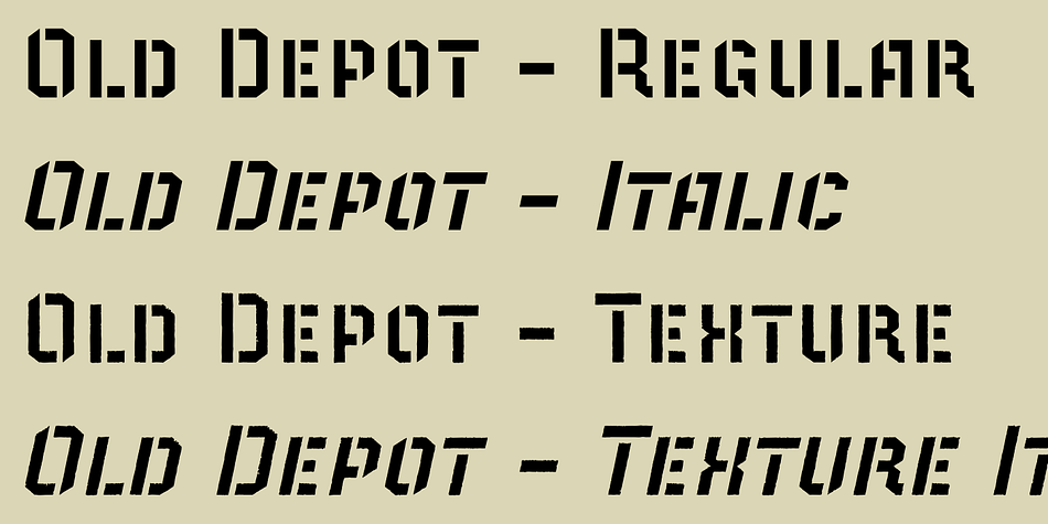 Highlighting the Old Depot font family.