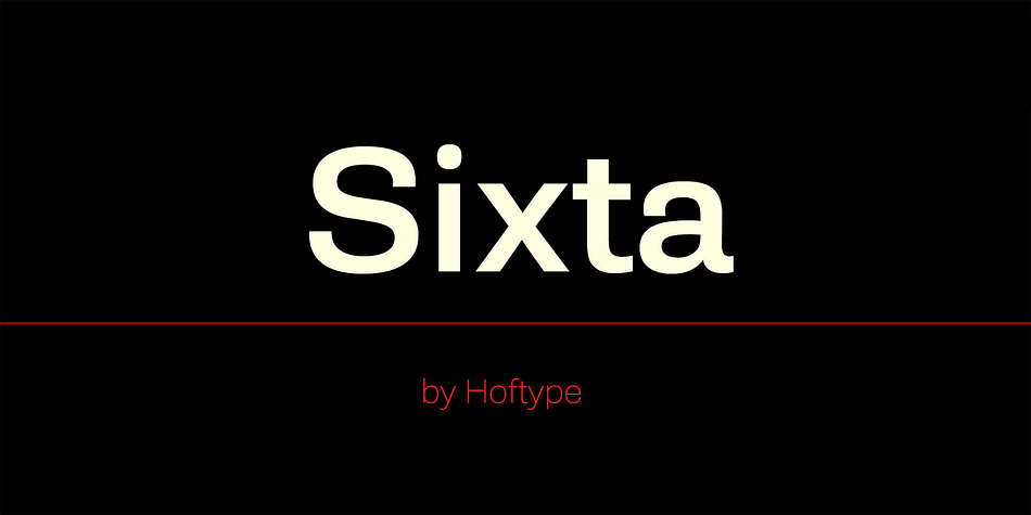 Sixta, a new monoline face with a classical background, has comfortable proportions and a puissant appearance.