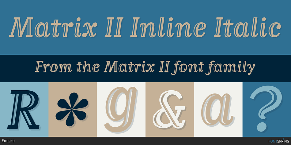 Matrix II Inline Font