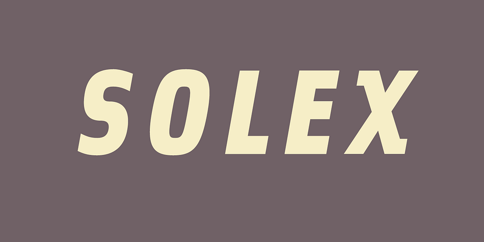 Displaying the beauty and characteristics of the Solex font family.