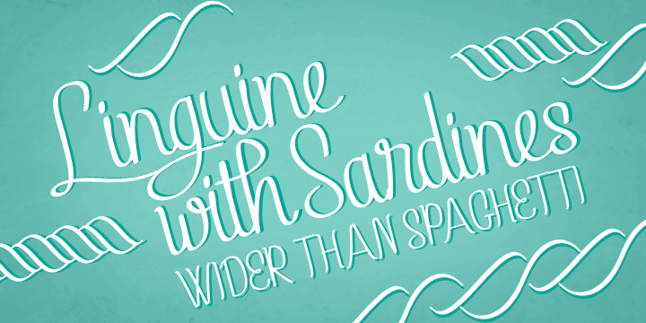 Displaying the beauty and characteristics of the Linguine font family.