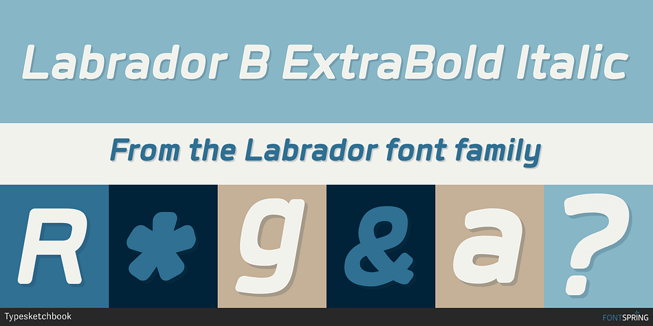 Labrador B ExtraBold Italic Font