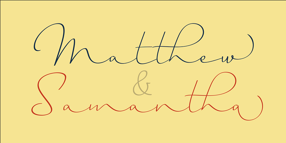 Horizontes Script font family example.