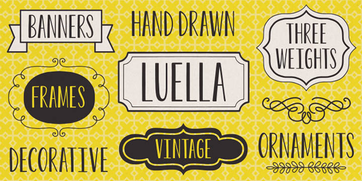 Luella has been carefully crafted and comes in three weights (Regular/Bold/Black).