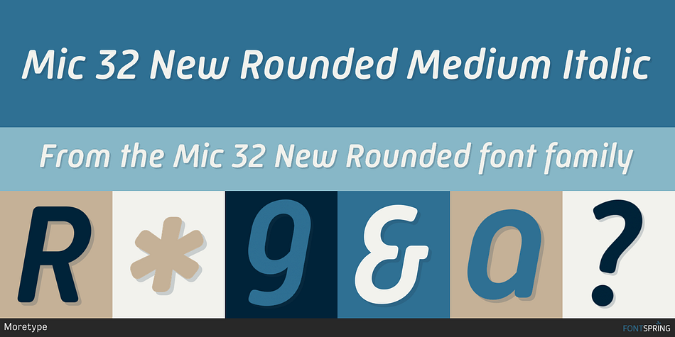 Mic 32 New Rounded Medium Italic Font