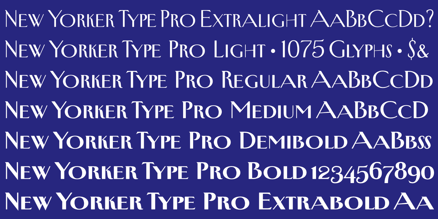 yamaki FP-20 ヤマキ New Yorker type New Yorker Type Pro Font