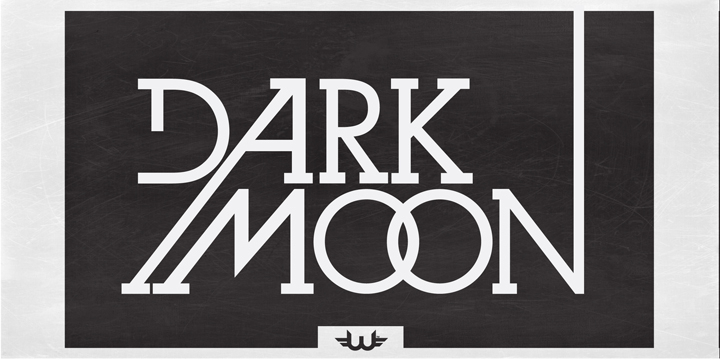 Dark Moon Serif TypeFace created by Wesley Pastrana is one of my best projects in future sans inspired by avant garde variations also poster is created for different types of urban jobs and do this a elegant finish.