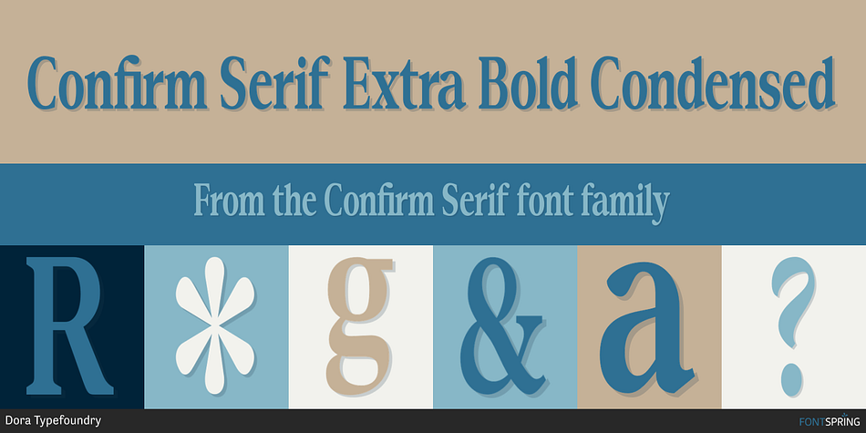 Confirm Serif Extra Bold Condensed Font