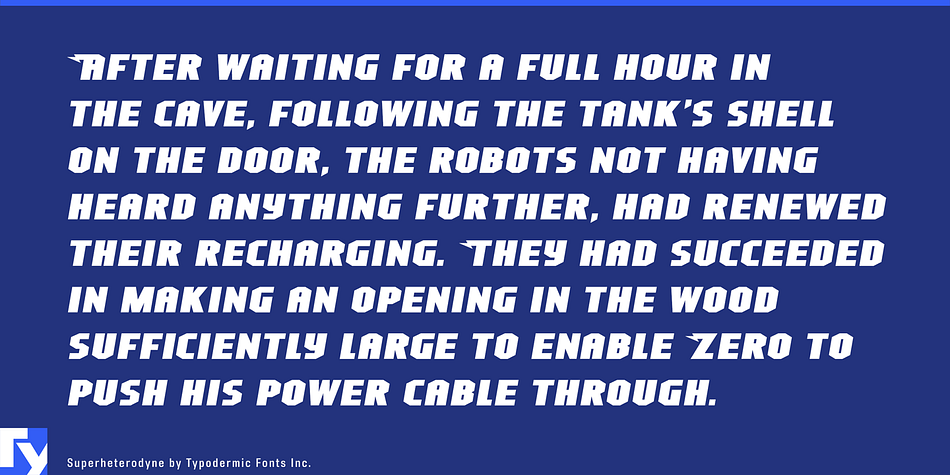 Highlighting the Superheterodyne font family.