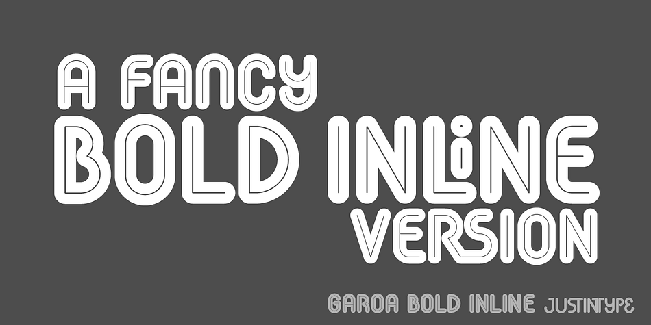 Garoa font family sample image.