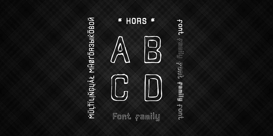 Hors is a multilingual handmade typeface family.