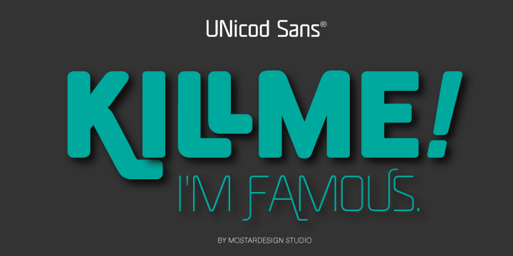 Emphasizing the favorited Unicod Sans font family.