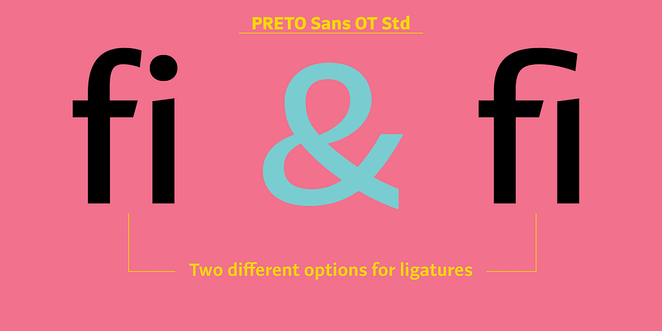 Preto Sans OT Std is a an eight font family.