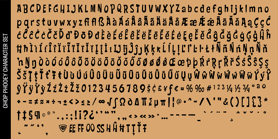 Highlighting the Chop Phooey PB font family.