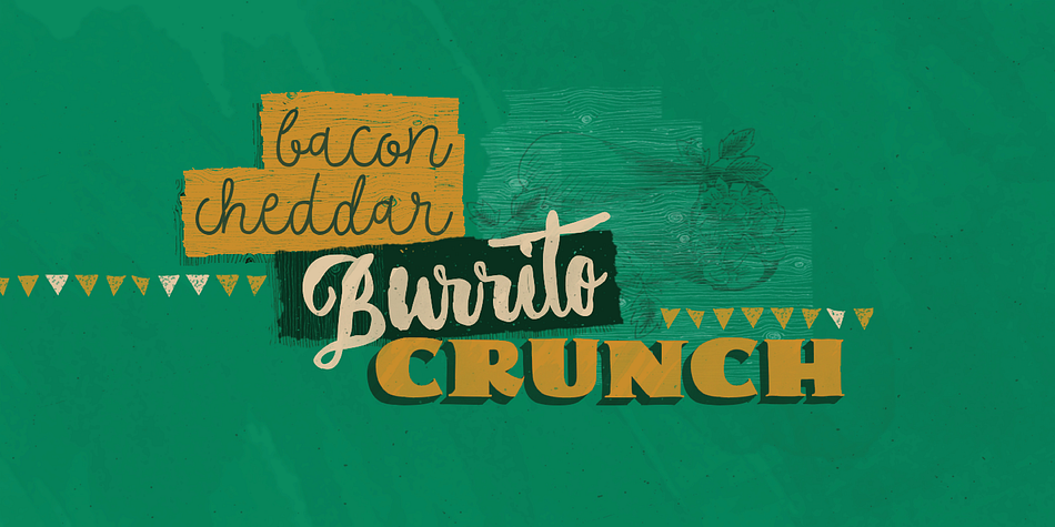La Taqueria is a four font, script, hand display and modern calligraphy family by Sudtipos.