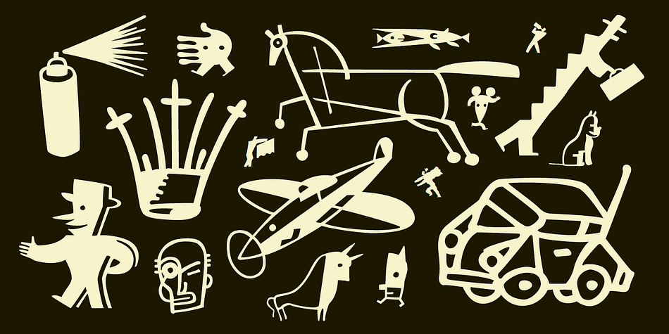 Big Cheese font family sample image.