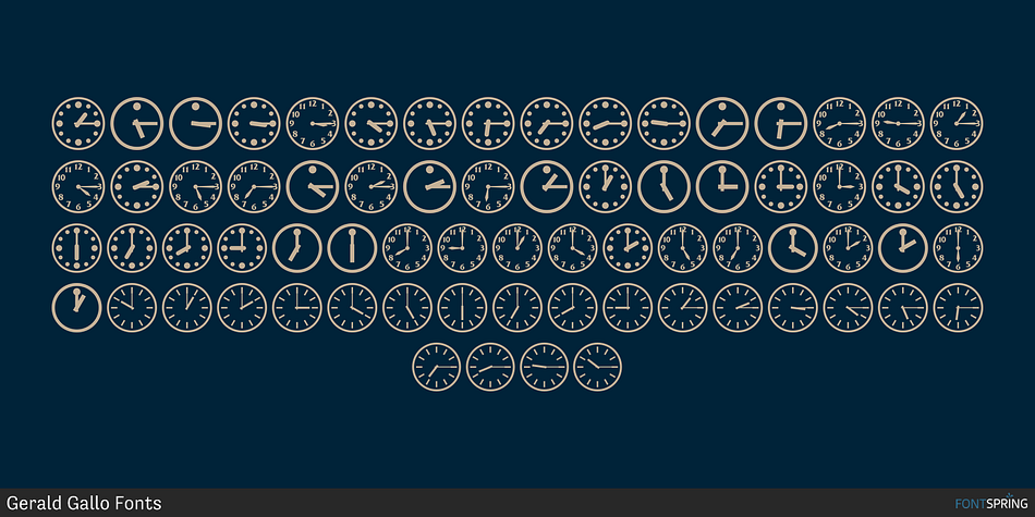 Time Clocks Regular Font