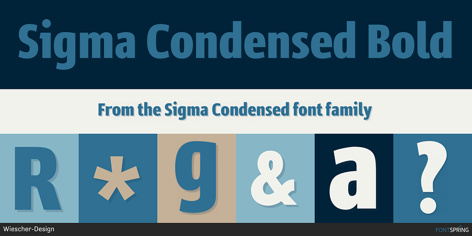 Sigma Condensed Bold Font