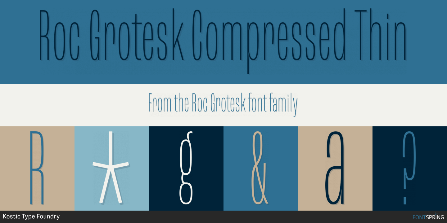 Roc Grotesk Compressed Font
