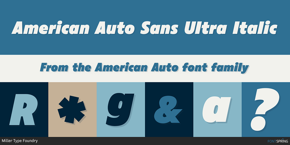 American Auto Sans Ultra Italic Font