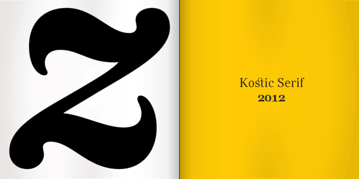 Displaying the beauty and characteristics of the Kostic Serif font family.
