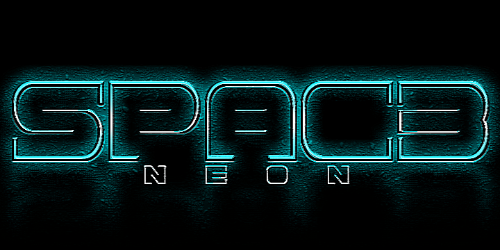 Displaying the beauty and characteristics of the Spac3 neon font family.