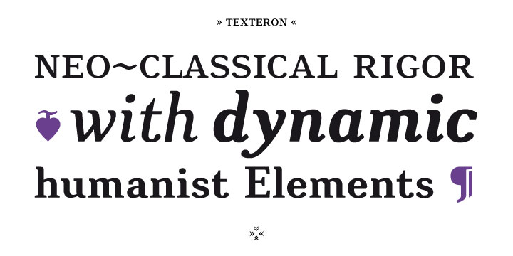 It is aiming for a serious but unconventional look, which is achieved by combining round and edgy forms in the same font, often in the same glyph, and by using Humanist and modern form-principles at the same time.