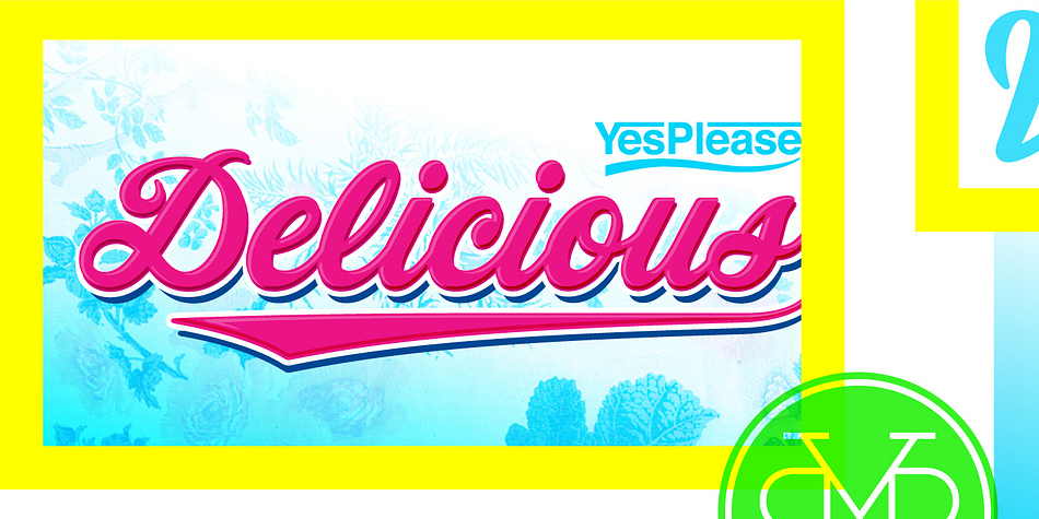 Delicious Pro from Yes Please is a bold, contemporary take on the classic Americana script.