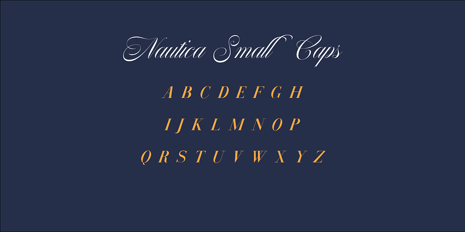 Nautica font family sample image.