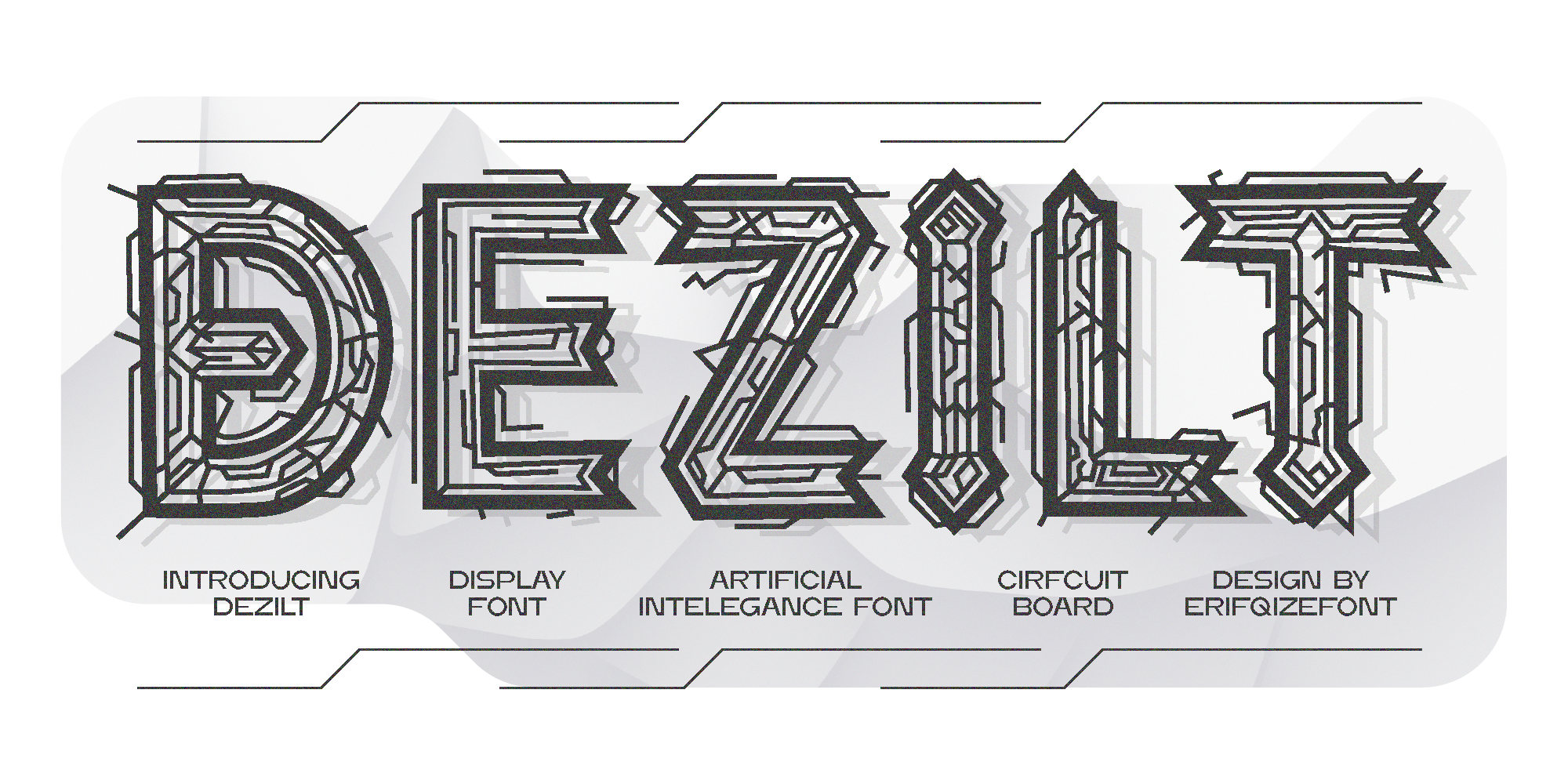 Dezilt Artificial Intelligence Font