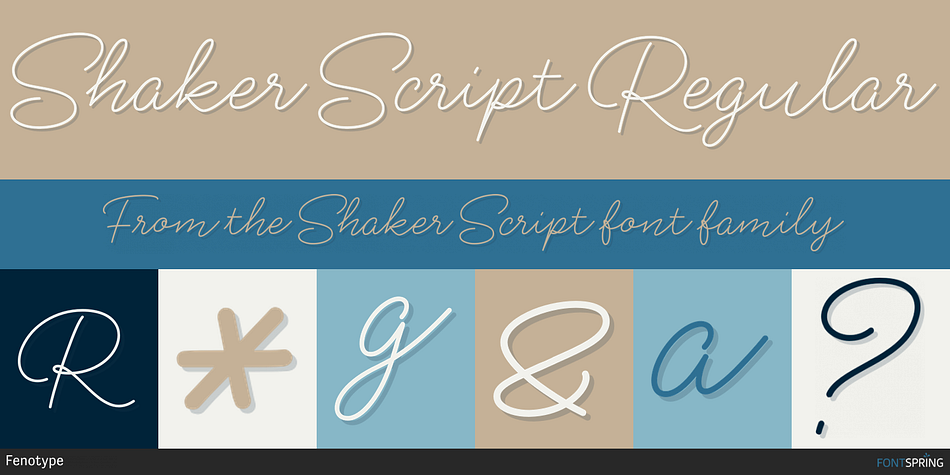 Shaker Script Regular Font