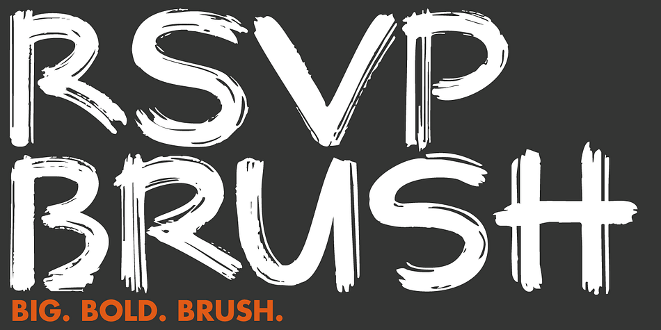RSVP Brush is a fresh, bold, confident brush font.