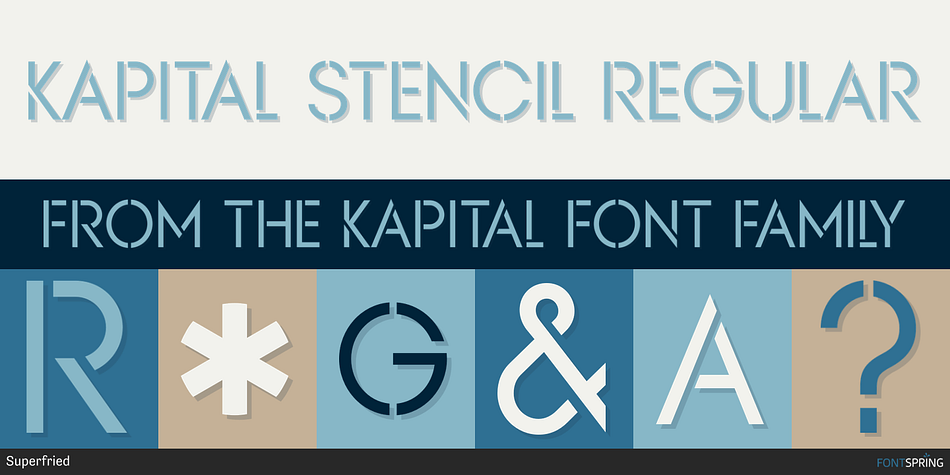 KAPITAL Stencil Regular Font