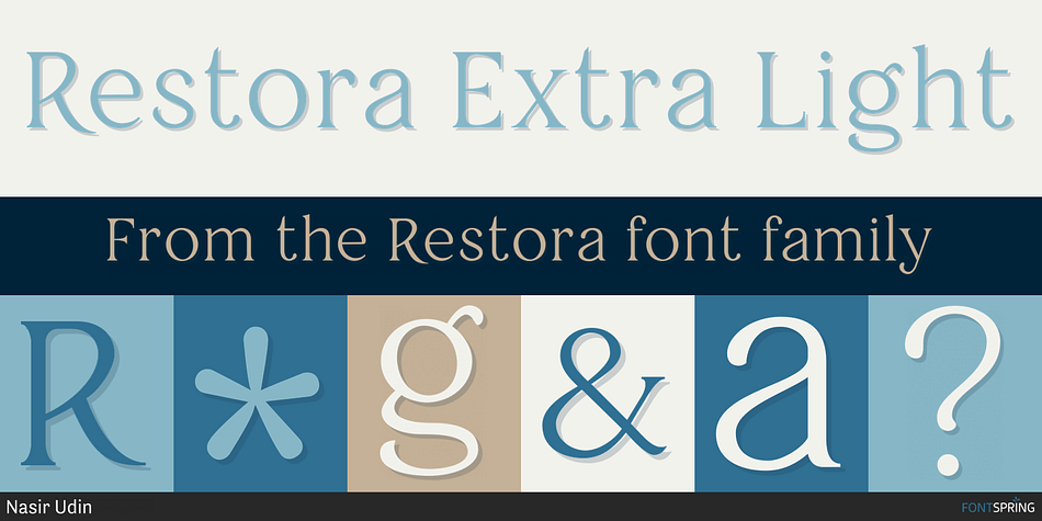 Restora Extra Light Font
