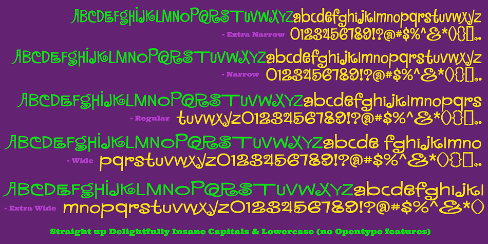 Highlighting the MardiKrewe PB font family.