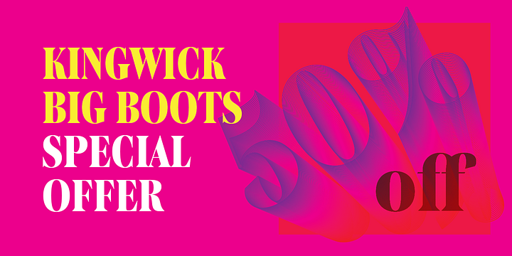 Kingwick Big Boots font family by ULGA Type