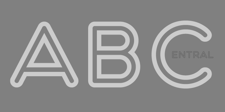 Displaying the beauty and characteristics of the Central Inline font family.