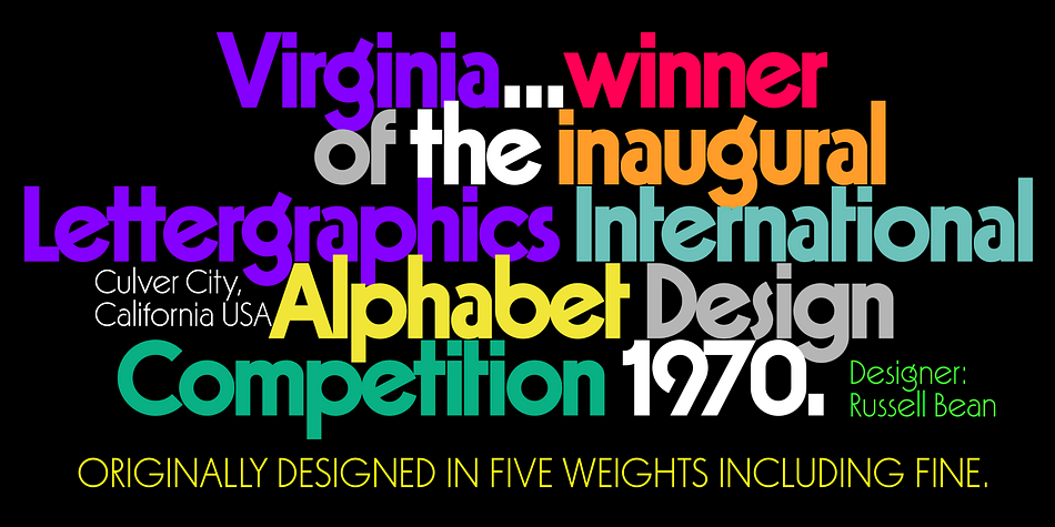 Highlighting the Virginia font family.