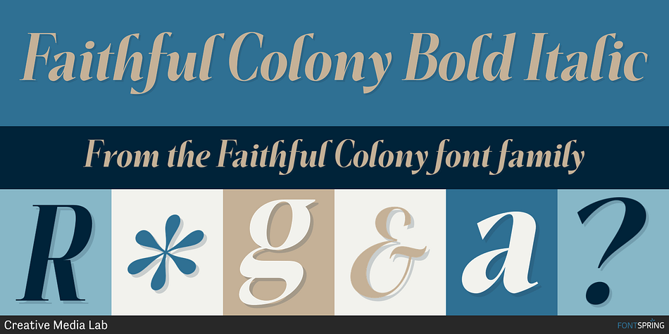 Faithful Colony Bold Italic Font