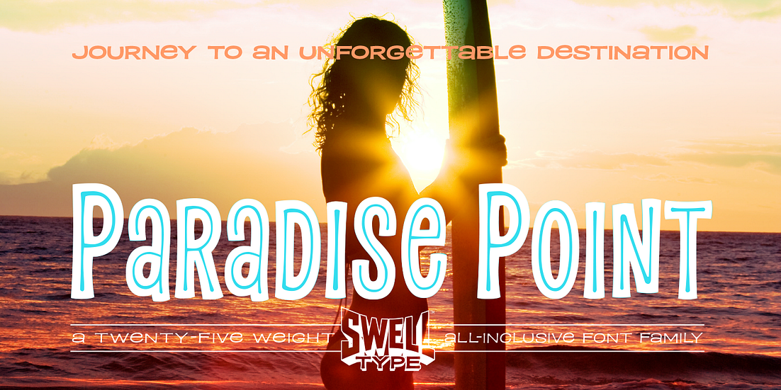 Paradise Point Font Poster