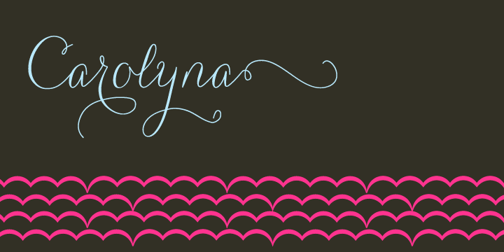 Highlighting the Carolyna font family.