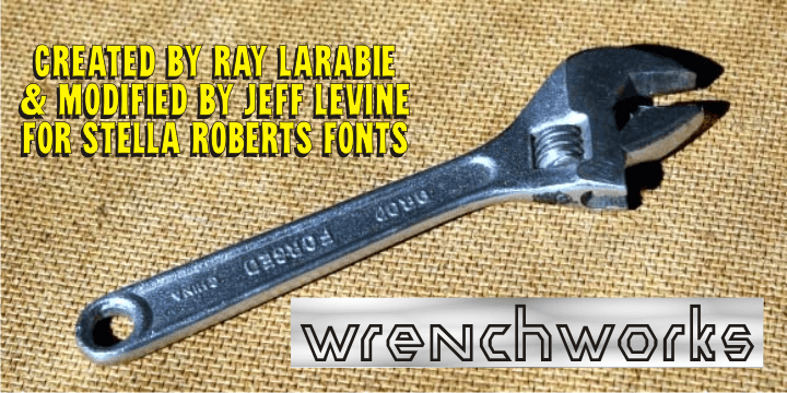 The 80s era of techno/angular/mechanical fonts is typified in Wrenchworks SRF.