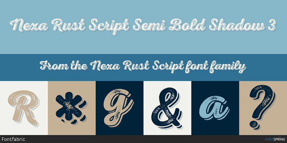 Nexa Rust Script Semi Bold Shadow 3 Font