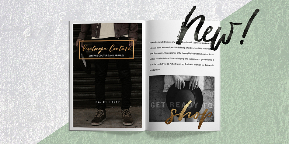 This trendy font will look awesome on all your branding materials, logo