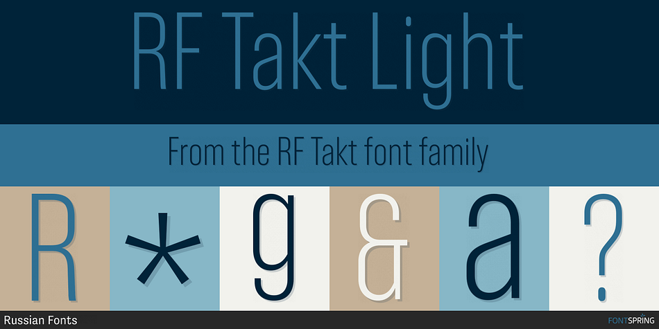 RF Takt Light Font